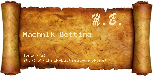 Machnik Bettina névjegykártya